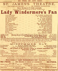 Lady Windermere's Fan - program